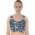 Dogs Velvet Racer Back Crop Top