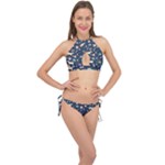 Dogs Cross Front Halter Bikini Set