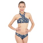 Dogs High Neck Bikini Set