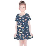 Dogs Kids  Simple Cotton Dress