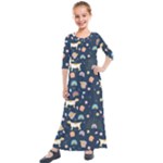 Dogs Kids  Quarter Sleeve Maxi Dress