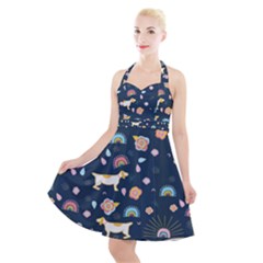 Halter Party Swing Dress  