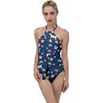 Dogs Go with the Flow One Piece Swimsuit