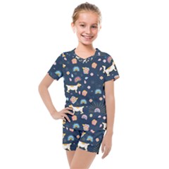 Kids  Mesh T-Shirt and Shorts Set 