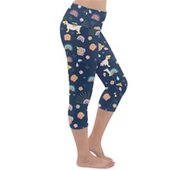 Lightweight Velour Capri Yoga Leggings 