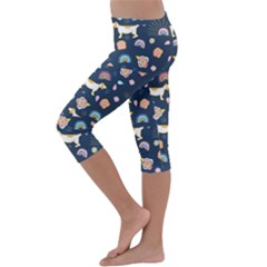 Kids  Lightweight Velour Capri Leggings  