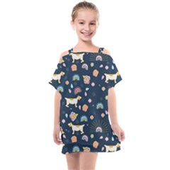 Kids  One Piece Chiffon Dress 