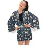 Dogs Long Sleeve Kimono