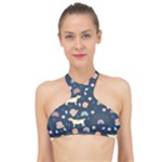 Dogs High Neck Bikini Top