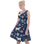 Dogs Knee Length Skater Dress