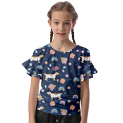 Kids  Cut Out Flutter Sleeves 