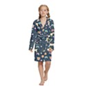 Kids  Long Sleeve Velvet Lounge Robe 