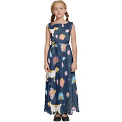 Kids  Satin Sleeveless Maxi Dress 