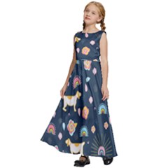 Kids  Satin Sleeveless Maxi Dress 