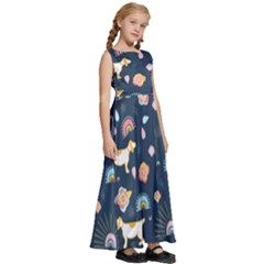 Kids  Satin Sleeveless Maxi Dress 