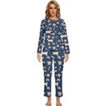 Dogs Womens  Long Sleeve Lightweight Pajamas Set