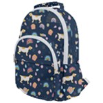 Dogs Rounded Multi Pocket Backpack