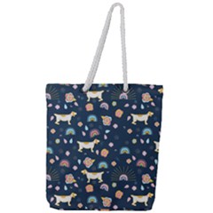 Full Print Rope Handle Tote (Large) 