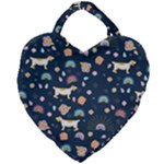 Dogs Giant Heart Shaped Tote