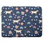 Dogs 17  Vertical Laptop Sleeve Case With Pocket