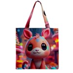 Cute creature Zipper Grocery Tote Bag