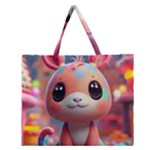 Cute creature Zipper Large Tote Bag