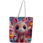 Cute creature Full Print Rope Handle Tote (Large)