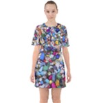 Trash to Treasure (AI) Sixties Short Sleeve Mini Dress