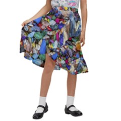 Kids  Ruffle Flared Wrap Midi Skirt 