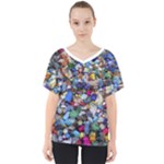 Trash to Treasure (AI) V-Neck Dolman Drape Top