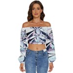 Vanilla Dream Long Sleeve Crinkled Weave Crop Top