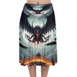 Halloween Goodie Velvet Flared Midi Skirt