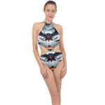 Halloween Goodie Halter Side Cut Swimsuit