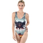 Halloween Goodie High Leg Strappy Swimsuit