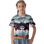 Halloween Goodie Kids  Cuff Sleeve Scrunch Bottom T-Shirt