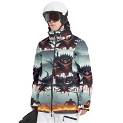 Men s Multi Pockets Zip Ski and Snowboard Waterproof Breathable Jacket 