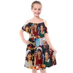 Kids  Cut Out Shoulders Chiffon Dress 