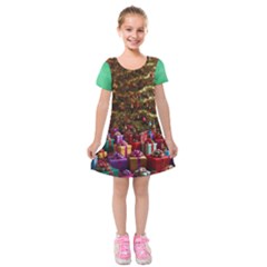 Merry christmas Kids  Short Sleeve Velvet Dress from ArtsNow.com