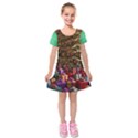 Kids  Short Sleeve Velvet Dress 