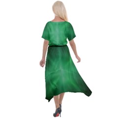 Cross Front Sharkbite Hem Maxi Dress 