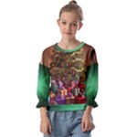 Merry christmas Kids  Cuff Sleeve Top