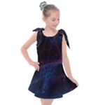 Abstract Feathers Kids  Tie Up Tunic Dress