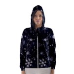 Snowflakes Snow Snowfall Snowing Women s Hooded Windbreaker