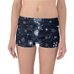 Snowflakes Snow Snowfall Snowing Boyleg Bikini Bottoms