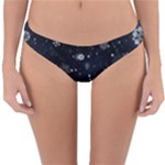 Snowflakes Snow Snowfall Snowing Reversible Hipster Bikini Bottoms