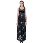 Snowflakes Snow Snowfall Snowing Empire Waist Maxi Dress