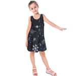 Snowflakes Snow Snowfall Snowing Kids  Sleeveless Dress