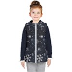 Snowflakes Snow Snowfall Snowing Kids  Hooded Puffer Vest