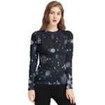 Snowflakes Snow Snowfall Snowing Women s Long Sleeve Rash Guard