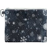 Snowflakes Snow Snowfall Snowing Canvas Cosmetic Bag (XXXL)